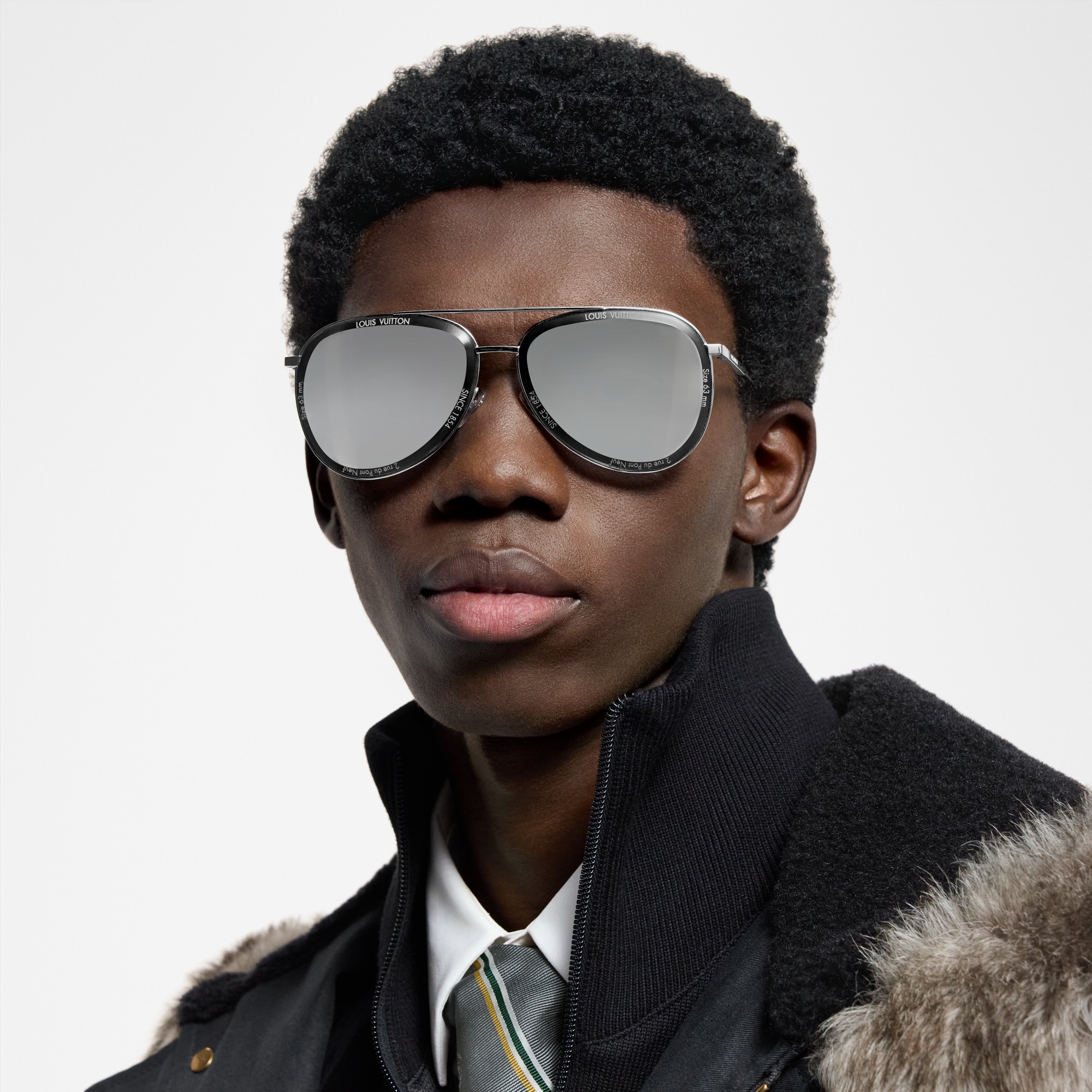 LV Super Vision Metal Pilot Sunglasses - Luxury S00 Silver | LOUIS
